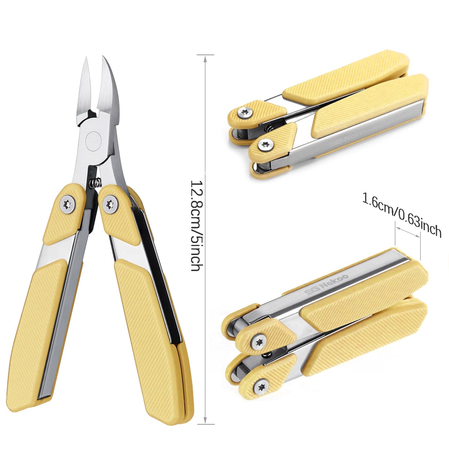 SGNEKOO Toenail Clippers for Thick & Ingrown Toenails,Folding Design Heavy Duty Nail Clipper, Firm Structure and Easy Use for Men Seniors Women