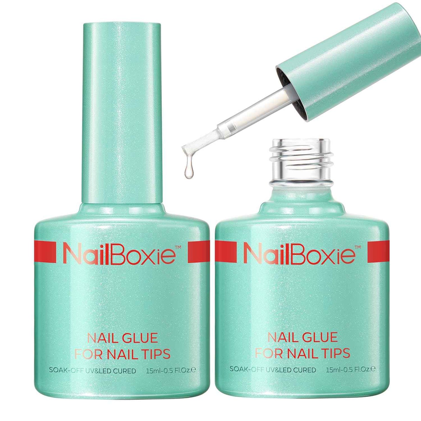 modelones Nail Glue for Press Ons, Clear Tips, Acrylic Nails, Need U V Light Cured, 15ML