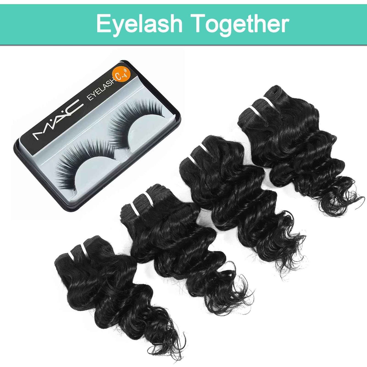 JTdebade Deep Wave Human Hair bundles 10 Inch 12A Grade Brazilian Hair 100% Virgin Weave Bundles Human Hair for Black Women (10'' 10'' 10'' 10'')