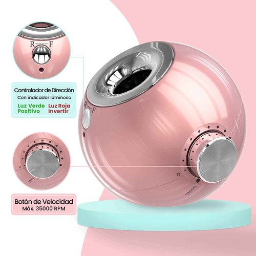 Delanie Corded Electric Nail Drill for Acrylic Nails Gel Nails 35000 RPM, Professional E File Nail Drill Machine, Low Noise, Low Vibration, Low Heat, Rose Gold (Non-Rechargeable)