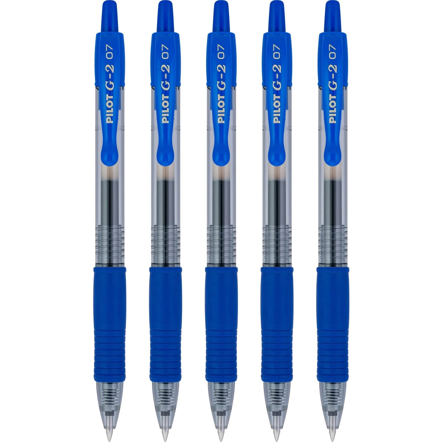 Pilot, G2 Premium Gel Roller Pens, Fine Point 0.7 mm, Blue, Pack of 5