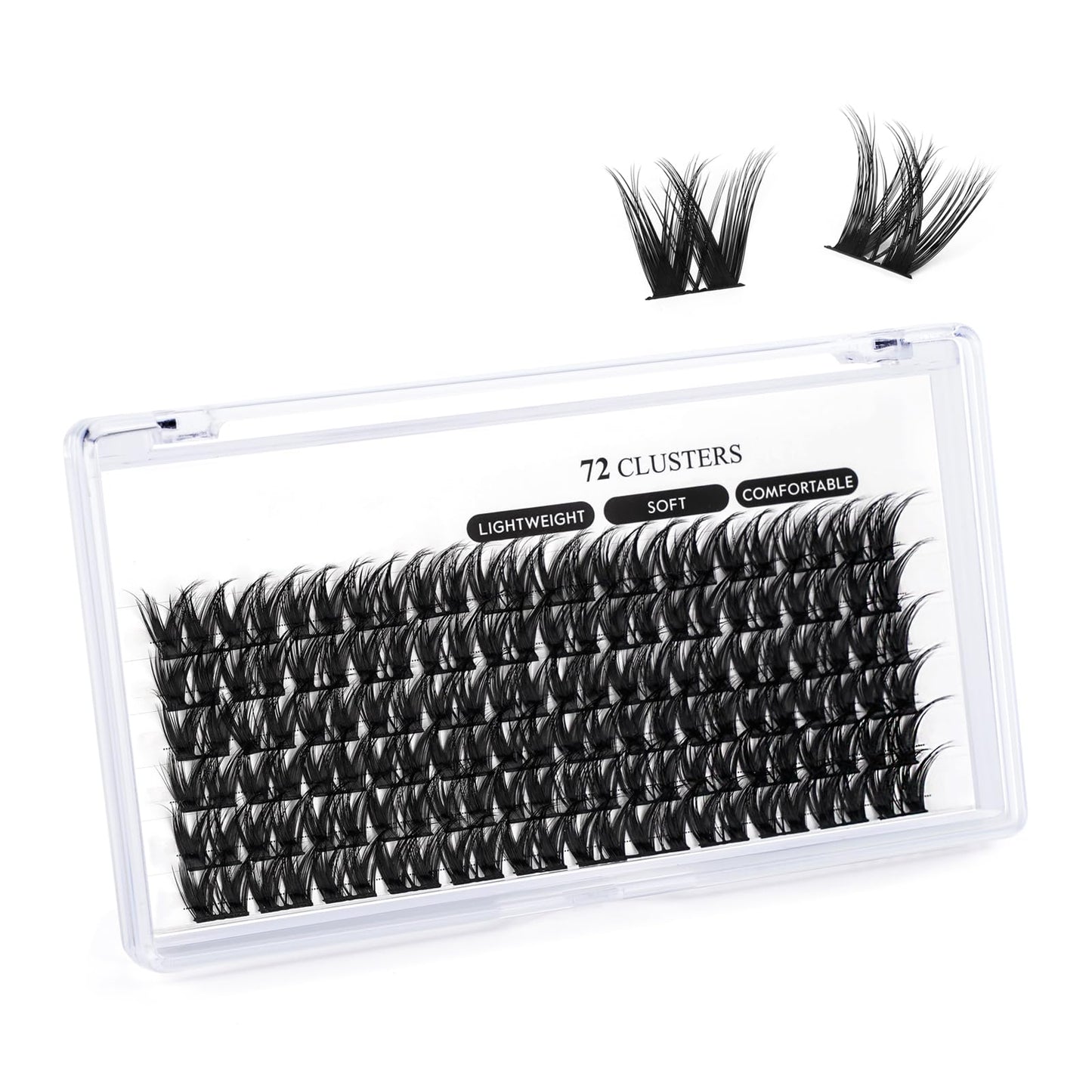 Lash Clusters B17 Mixed Tray Manga Lashes 72PCS Spiky Individual Lashes Clusters Lashes DIY Eyelash Extensions Anime Lashes Soft Wispy Eyelash Clusters Extensions Cluster DIY at Home(B17,D-10-16)