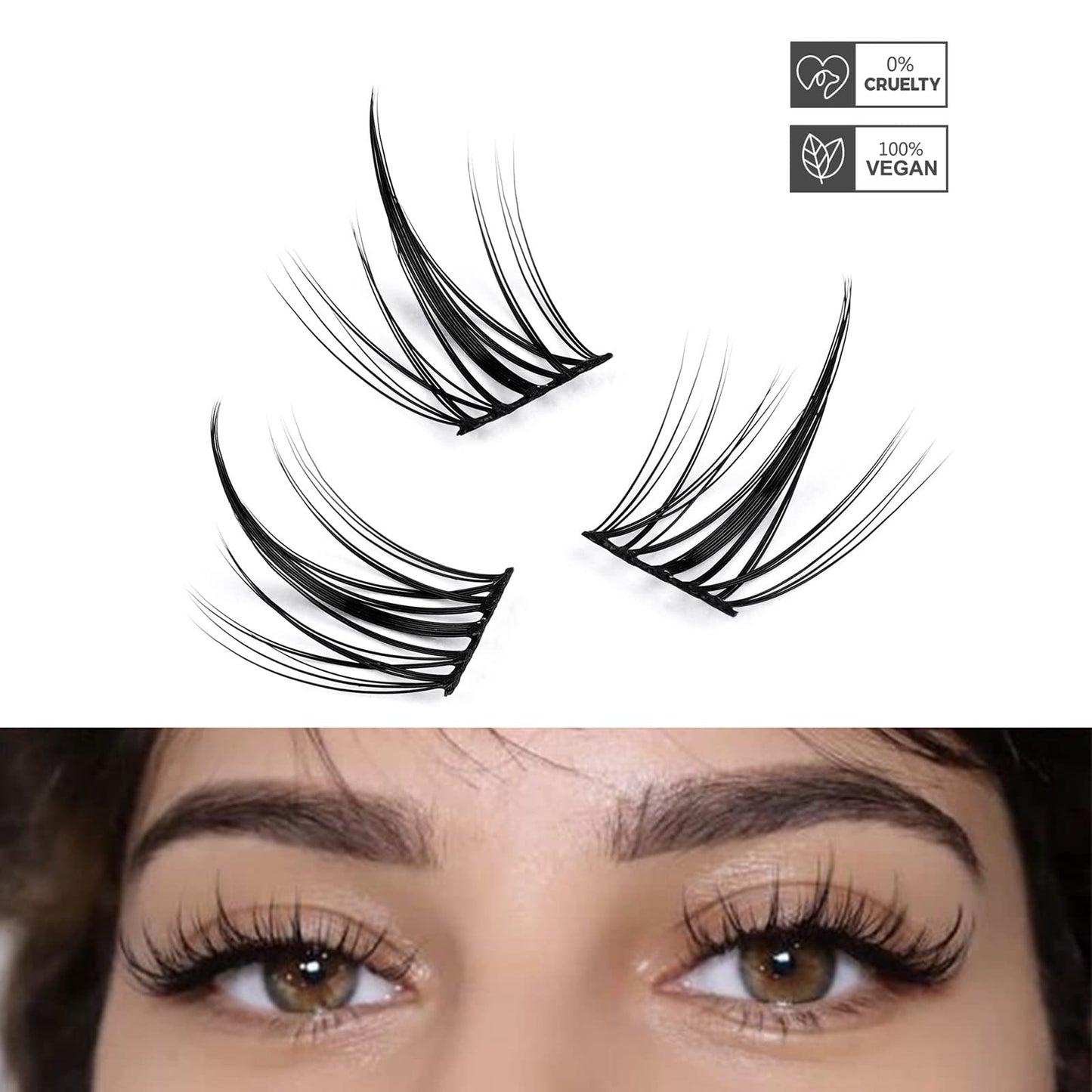 LANKIZ Lash Clusters DIY Eyelash Extensions 120 Clusters Lashes D Curl Individual Lashes Eyelash Clusters Extensions Wispy Lashes Clusters DIY at Home (Babysbreath -Mix Style)