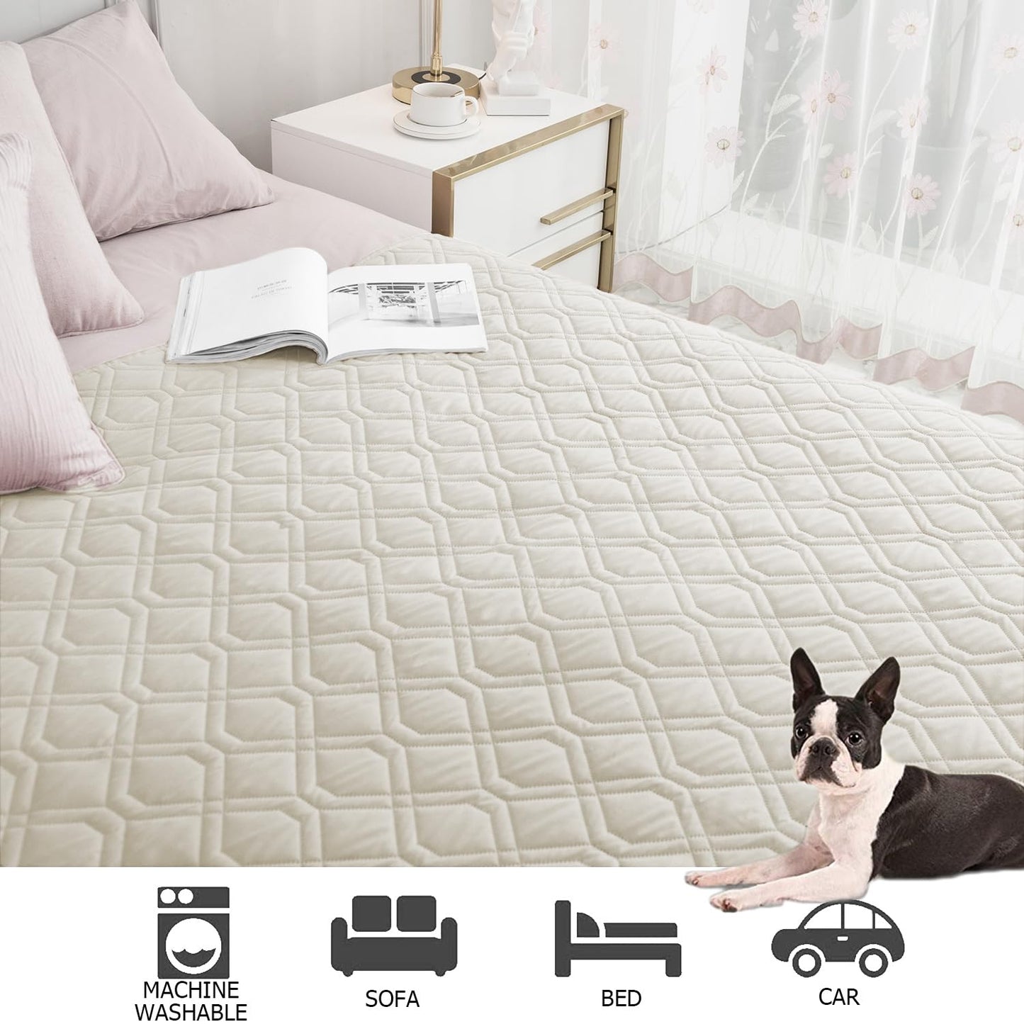 Ameritex Waterproof Dog Bed Cover Pet Blanket for Furniture Bed Couch Sofa Reversible