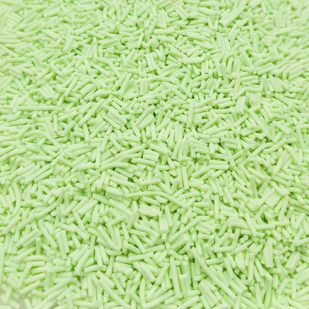 Mulutoo 100g Resin Fake Sprinkles Fake Candy Sprinkles Clay Sprinkles Polymer Sprinkles Polymer Clay Slices for Nail Art DIY Phone Case Crafts (Light Green-16)