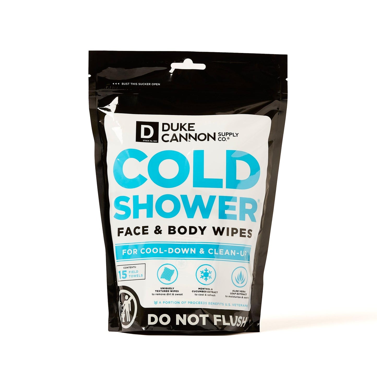 Duke Cannon Cold Shower Cooling Field Towels For Face & Body-30 packs