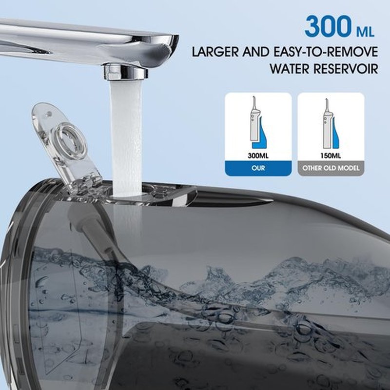 Water Flosser for Teeth Pick Cordlesss,Beautypick Portable Electric flossers for Teeth Cleaning and Flossing,300ML Braces Oral Irrigator, Rechargeable Waterproof Dental Picks for Home Travel