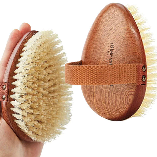 Premium Dry Brushing Body Brush for Glowing Skin Exfoliating Shower Brush for Silky Smooth Results Portable Dry/Wet Exfoliator Brush Removes Dead Skin and Cellulite Ultimate Comfort and Effectiveness