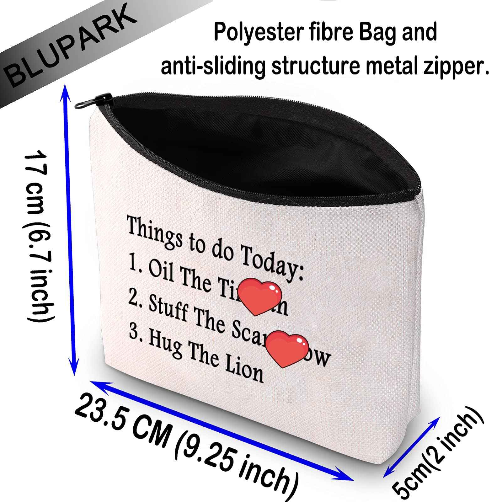 BLUPARK Wizard Gift Oil The T M Stuff The Scarec Hug The Lion Makeup Bag for Fans (Things to do Today)