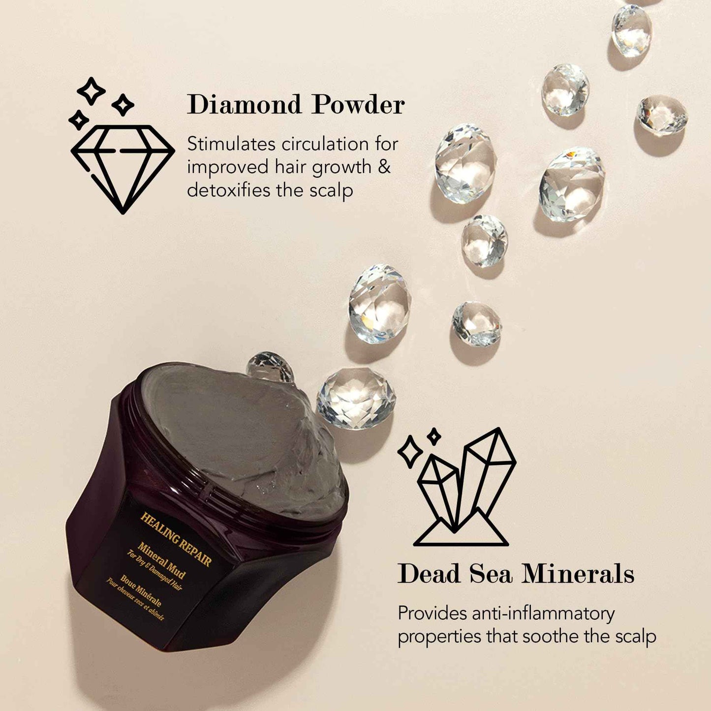 Saphira Healing Repair Mineral Mud 3oz / 90ml