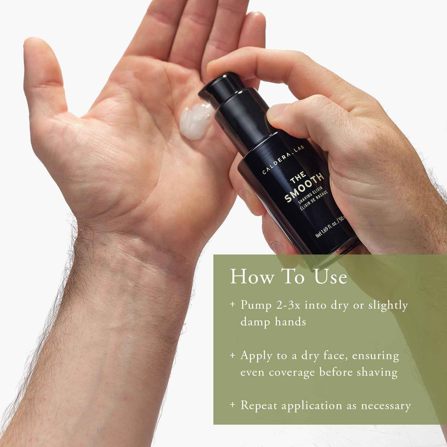 Caldera + Lab The Smooth Certified, Vegan, Exfoliating & Organic Shaving Elixir with Antioxidant Botanicals