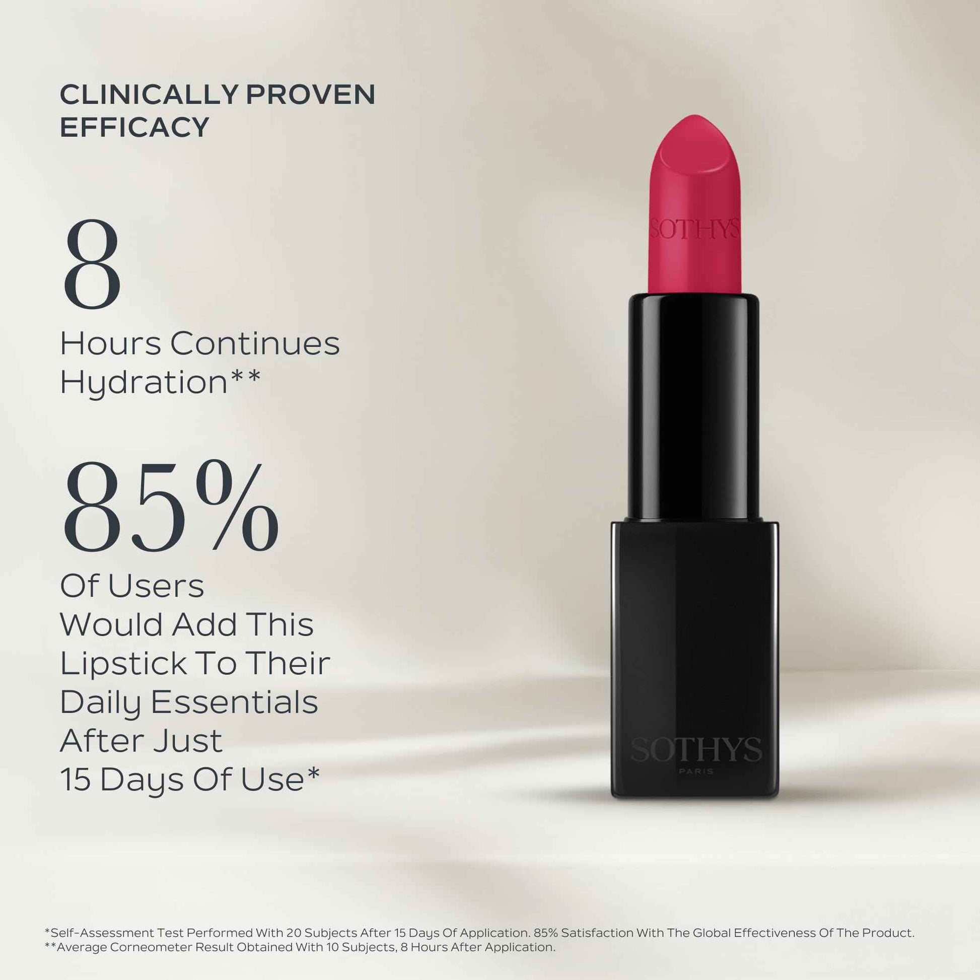 SOTHYS Rouge Intense Satin Lipstick – 232 Rose Passy | Creamy Classic Rose Lip Color with Hydration and Comfort | Long-Lasting Finish