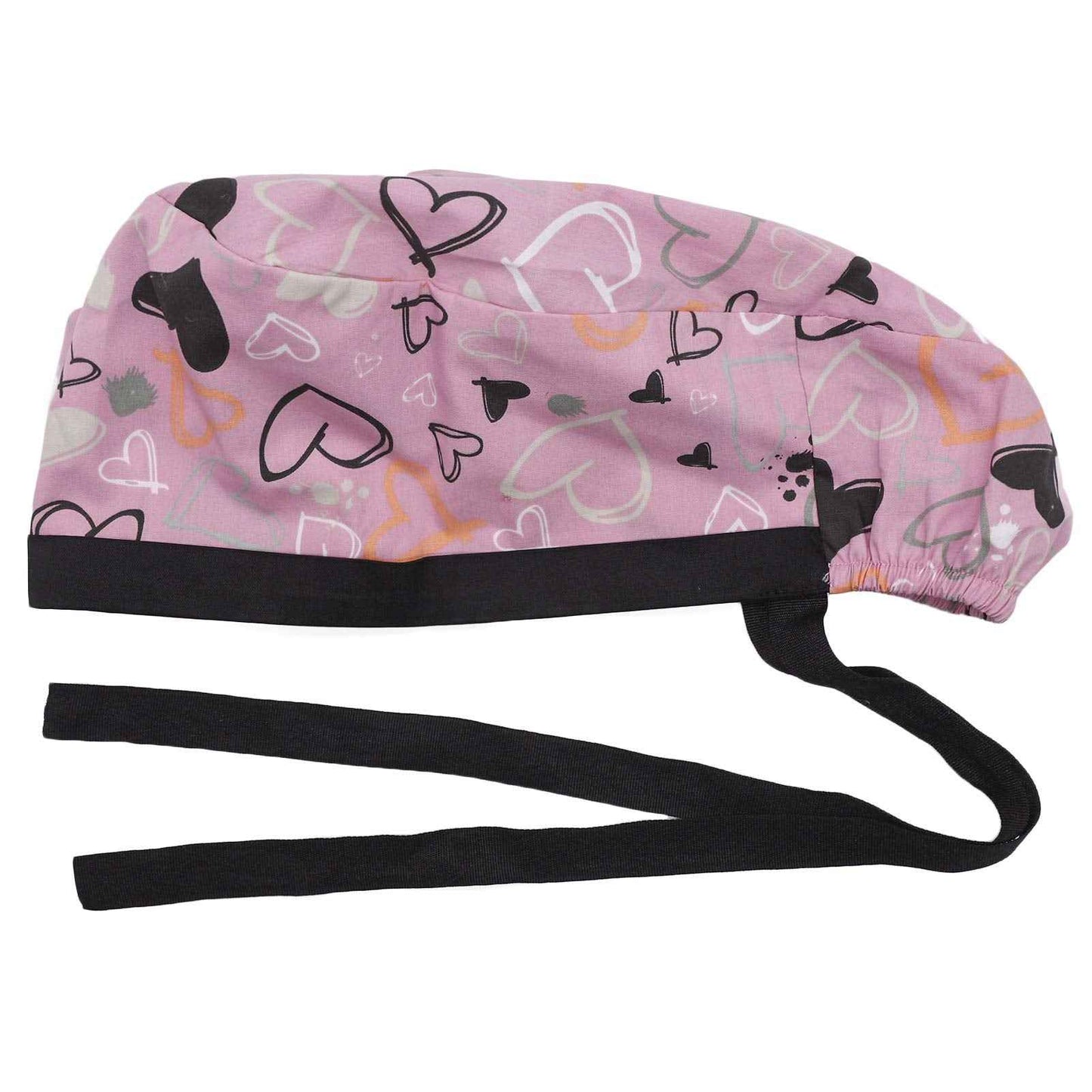 Hotme Working Cap with Buttons and Sweatband Adjustable Ribbon Tie Ponytail Hats for Women,Long Hair Head Covers Hair Caps