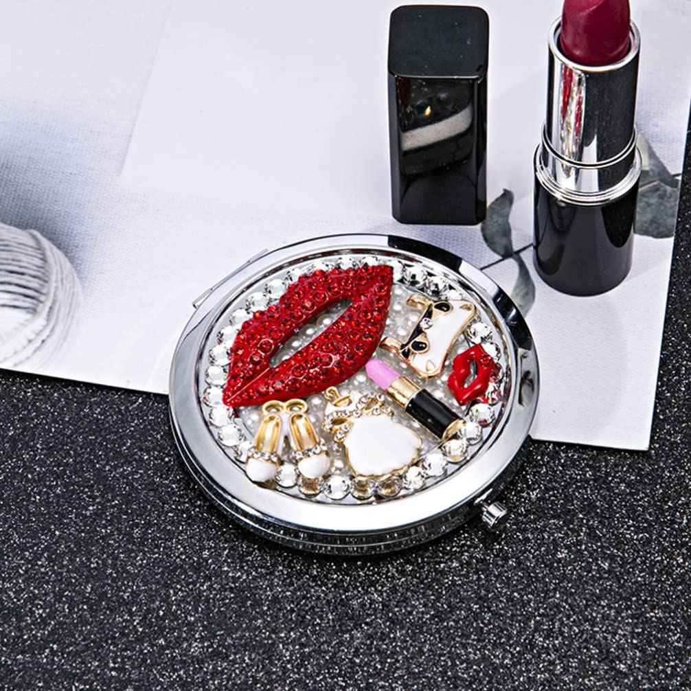 Beaupretty Travel Purse Mirror Lips Compact Mirror Compact Double Sides Mirror for Women