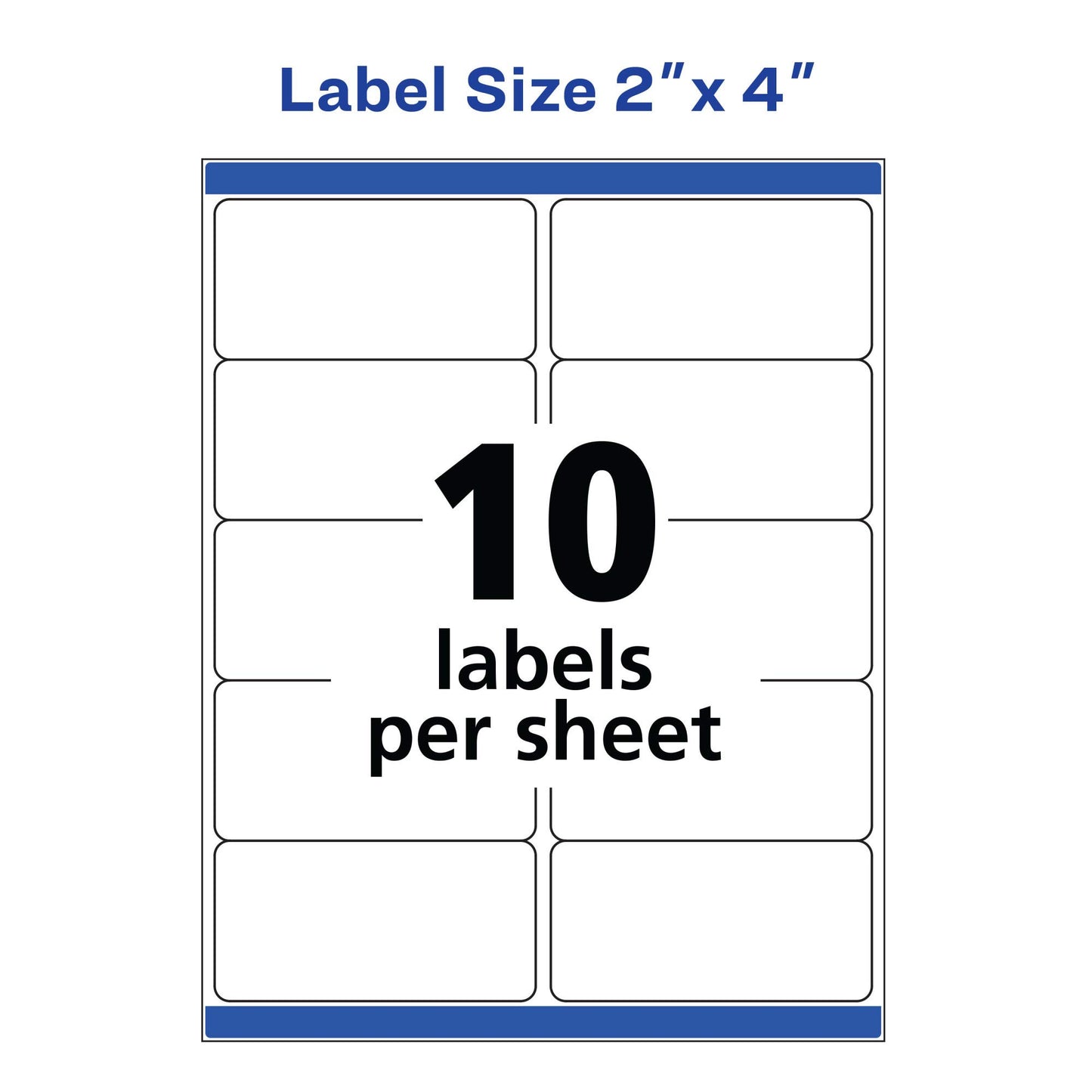 Avery Shipping Address Labels, Inkjet Printers, 1,000 Labels, 2x4 Labels, Permanent Adhesive, 5 Packs (8463)