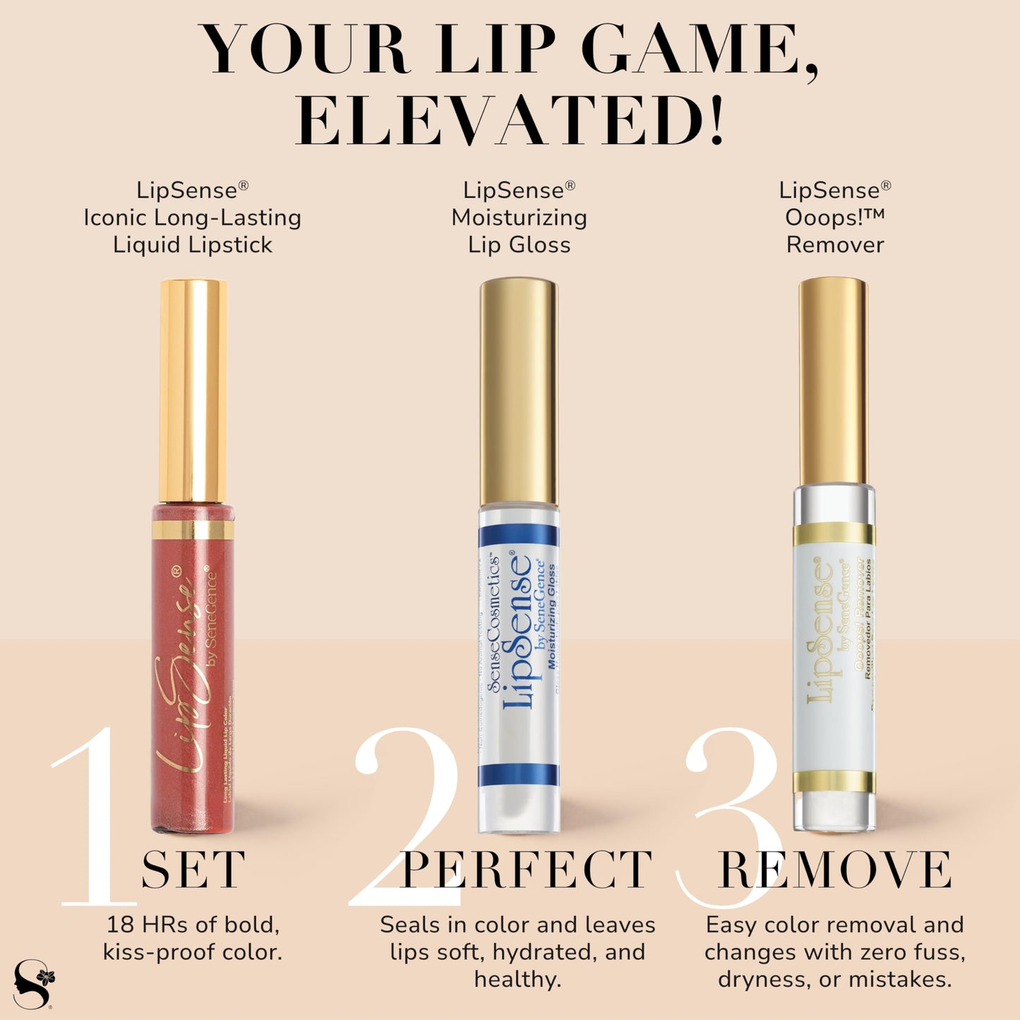 SeneGence LipSense Long-Lasting Liquid Lip Color, Carmel Latte, Waterproof with Moisturizing Benefits, Nourishing Formula for Vibrant Lips