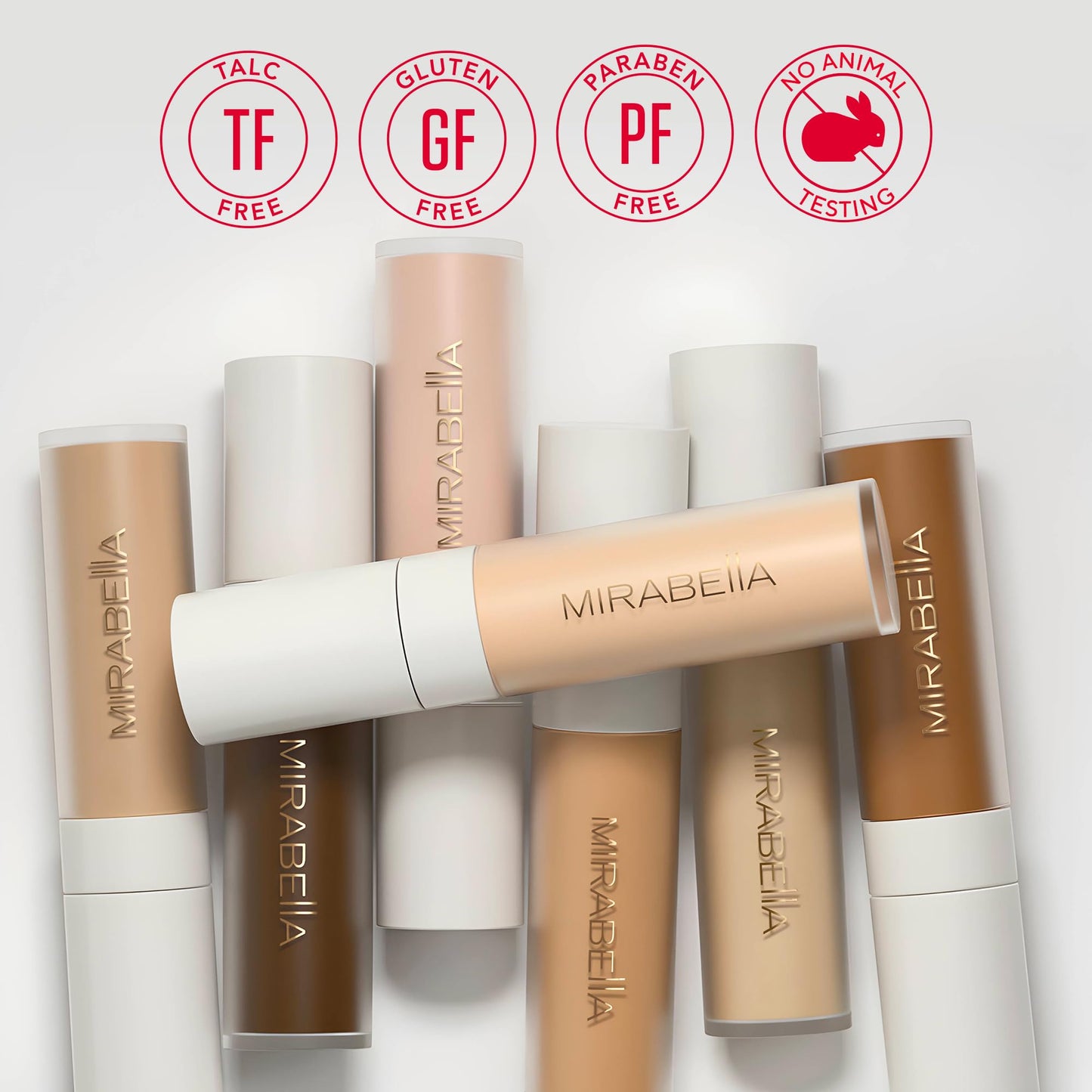 Mirabella Invincible For All Perfecting Under Eye Concealer Full Coverage - Hydrating Makeup Concealer for Dark Circles, Fine Lines & Wrinkles w/Hyaluronic Acid - Deep D200