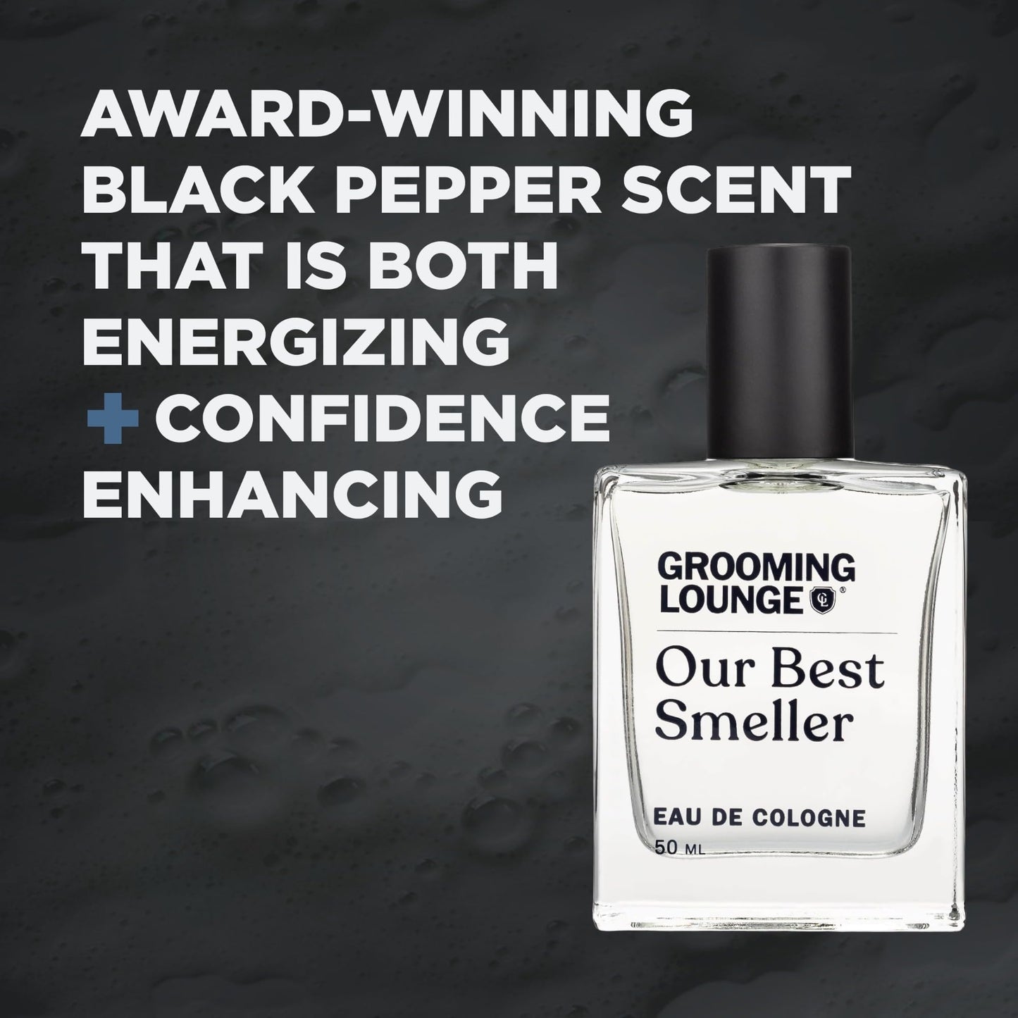 Grooming Lounge Our Best Smeller Cologne - Long-Lasting Black Pepper and Vanilla Scent - Energizing and Confidence Enhancing - No Parabens - Cruelty Free - Vegan Friendly - Day or Night Use - 1.7 oz