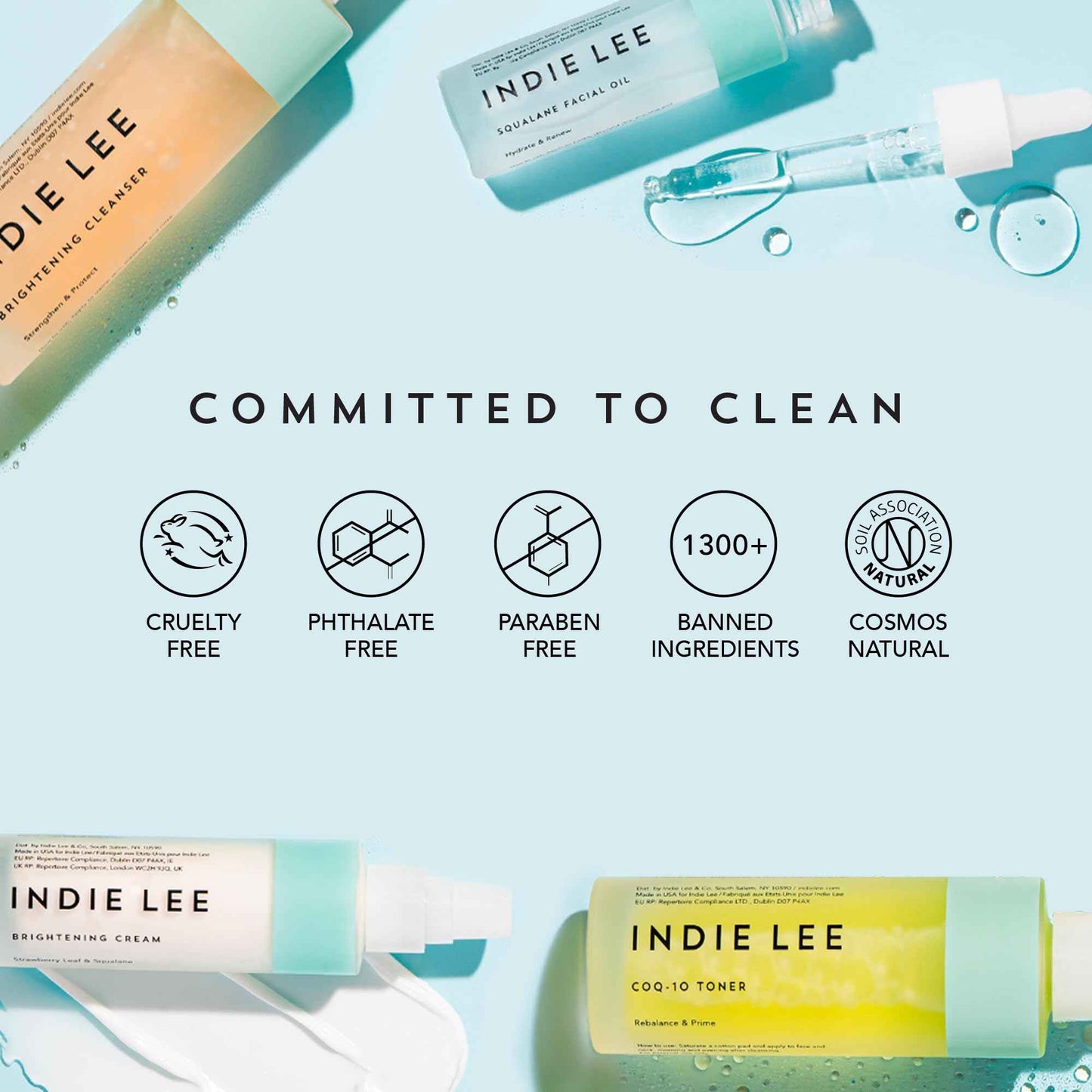 Indie Lee 100% Squalane Oil - Daily Face Oil & Hydrating Moisturizer for Dry Skin, Fine Lines and Wrinkles - Even Skin Tone, Brighten & Improve Texture (30ml)