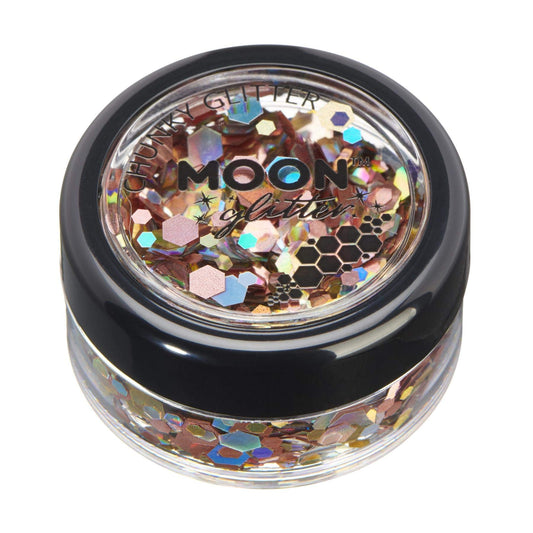 Mystic Chunky Glitter by Moon Glitter ??100% Cosmetic Glitter for Face, Body, Nails, Hair and Lips - 3g - Prosecco