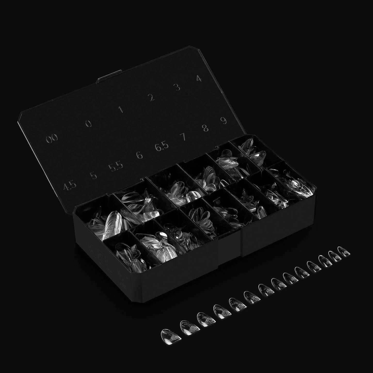 Apres Gel-X® Natural Round Tip Box | 500pc Gel-X Tips, 11 Sizes 00-9, Premium Quality (Natural Round Short, 500)