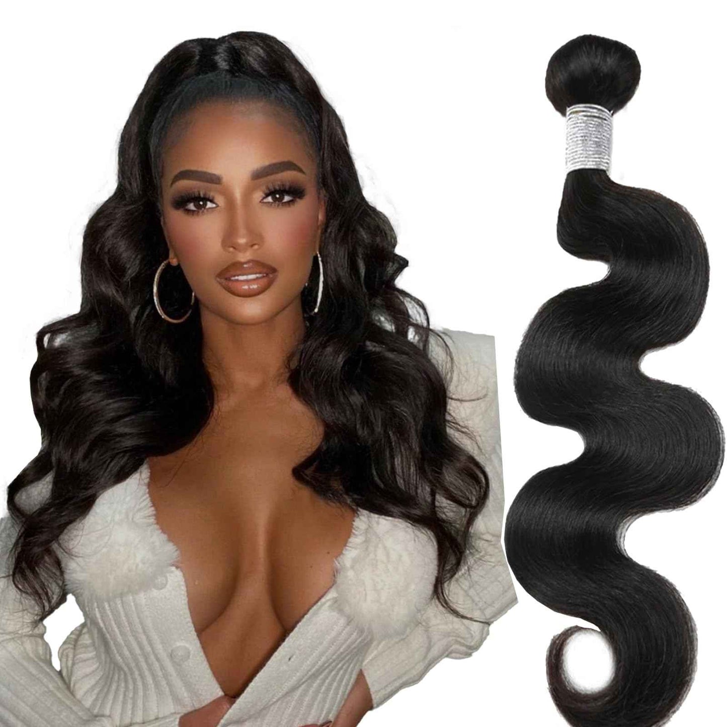12A Unprocessed Brazilian Human Hair Body Wave human hair bundles 1 Bundles 20 Inch 100g/Pack Natural Black soft Smooth Double Weft Quick Weft Extensions for Women