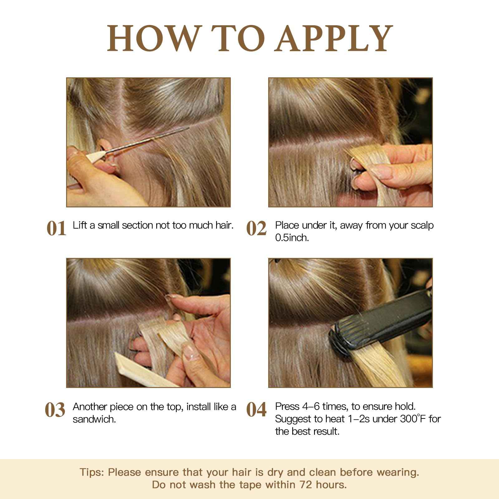 Sunfly Tape in Hair Extensions Human Hair 16 Inch Jet Black 20 Pieces Invisible Hair Extensions Tape Ins Seamless Adding Length 50g