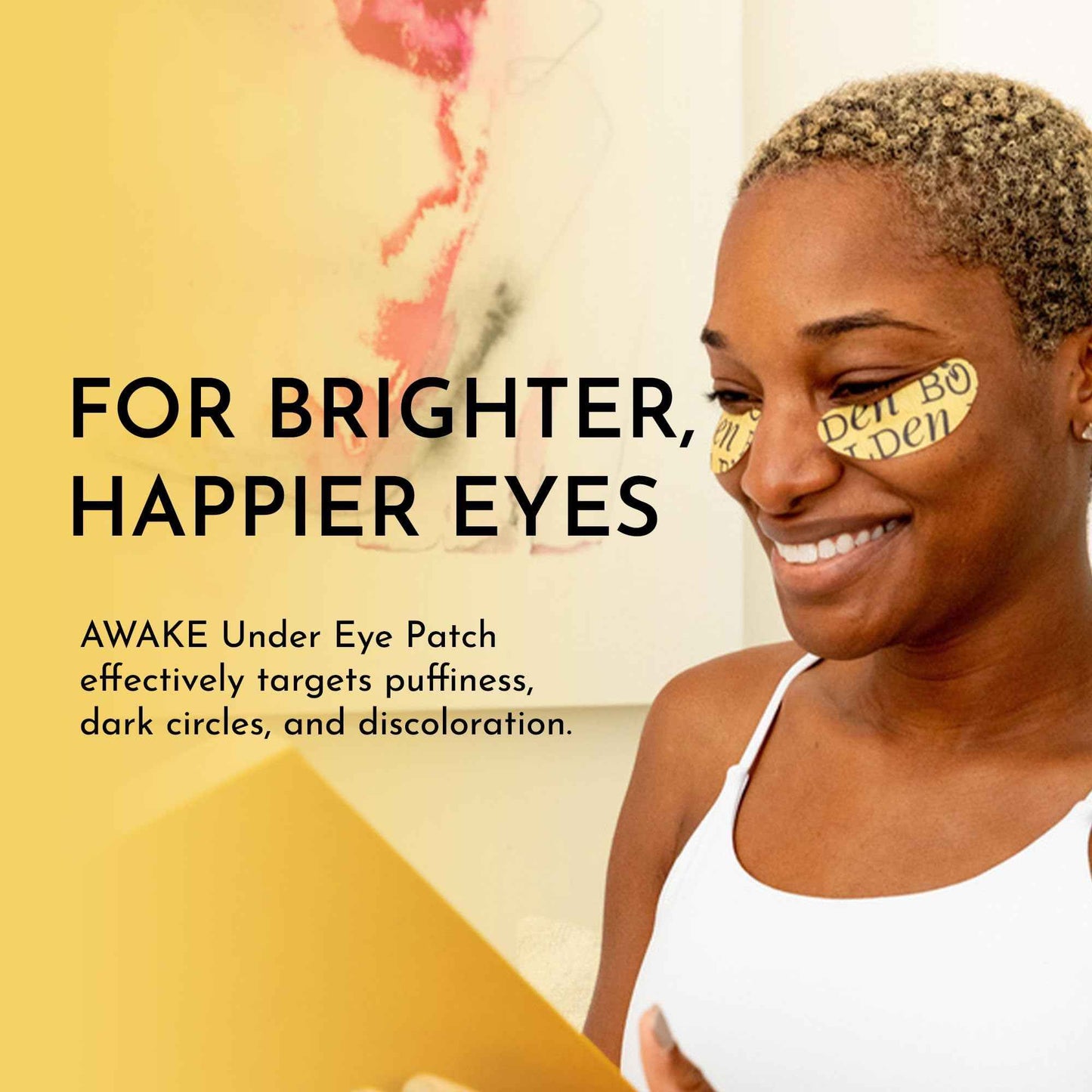 BOLDEN Awake Under Eye Patch | Eye Mask For Dark Circles, Puffiness & Discoloration | Brightening Eye Pads With Niacinamide, Alpha Arbutin, Tranexamic Acid & Vitamin C | 10 Pairs