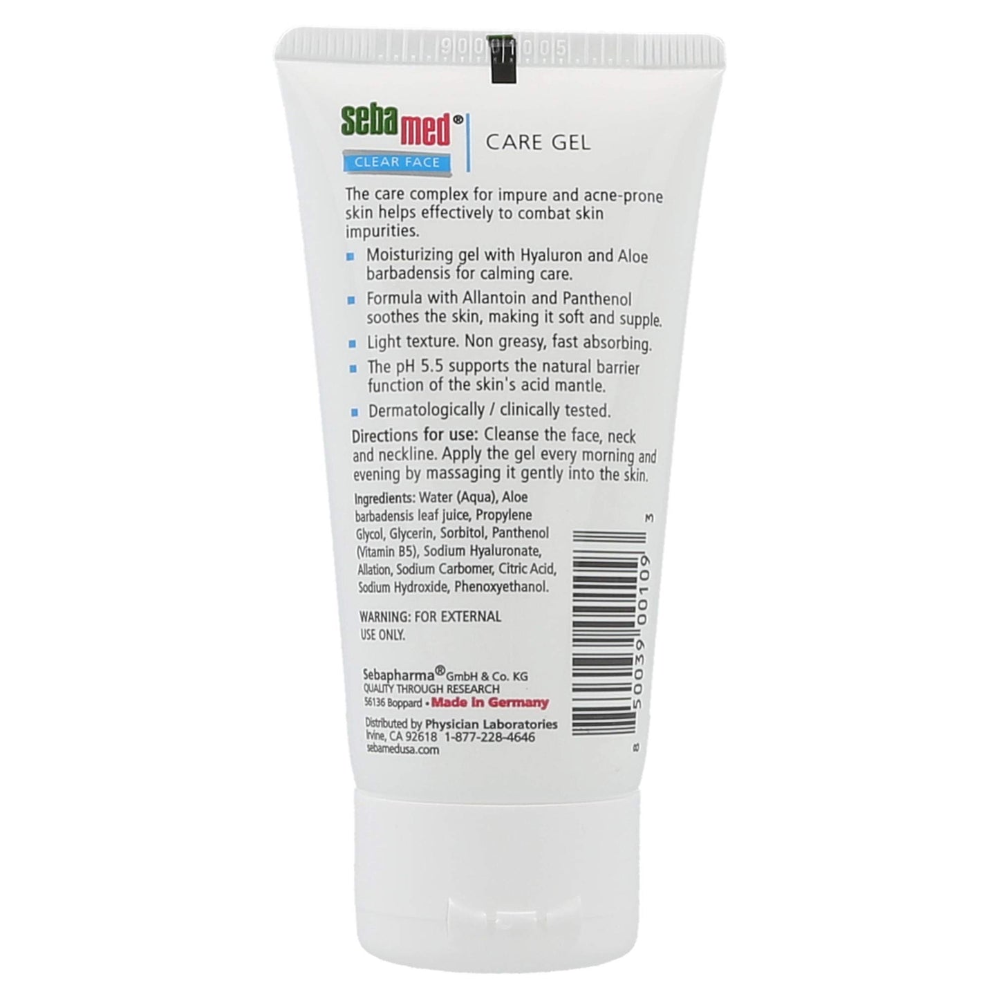 SEBAMED Clear Face Care Gel (50mL) with Aloe Vera and Hyaluronic Acid for Impure and Acne Prone Skin - Made in Germany