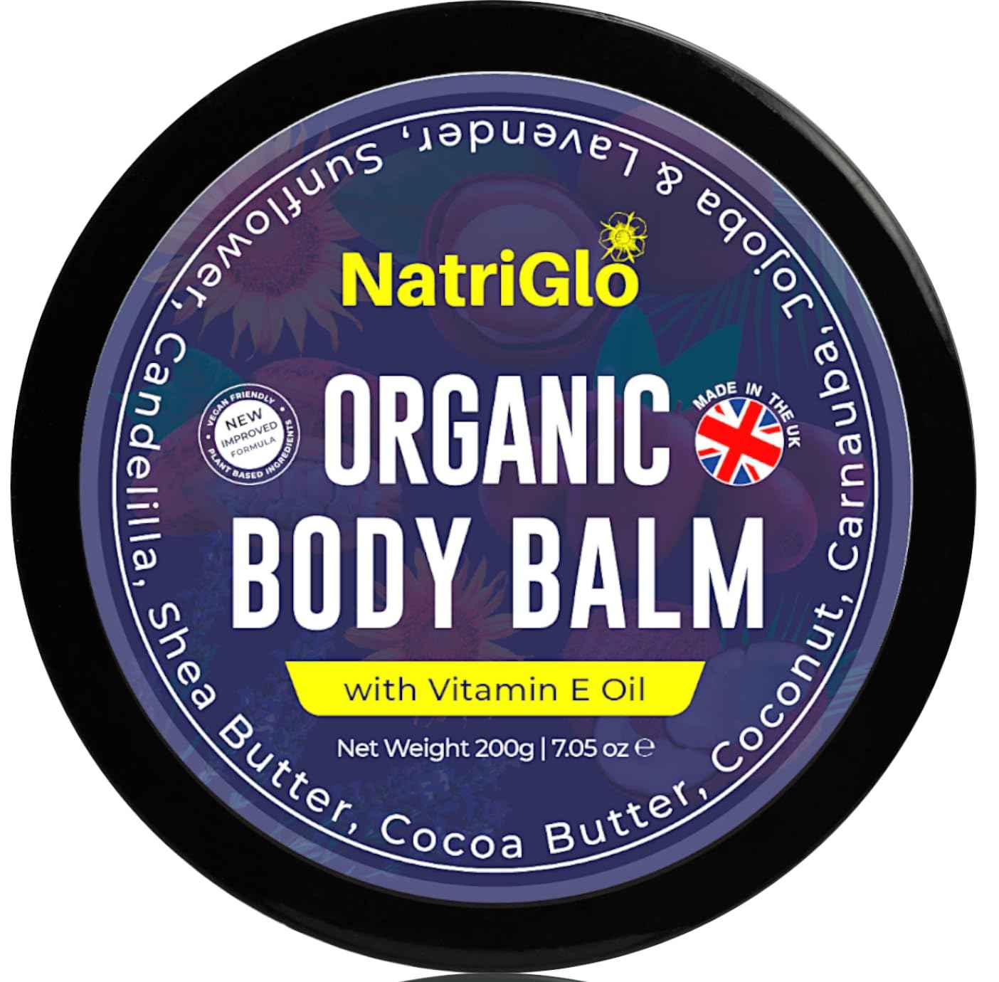 natriglo Intensive Body Moisturiser for Dry Skin | Shea Butter Moisturiser for Acne Prone Skin | Eczema Cream | Body Creams for Women, Men, Children with Coconut Oil, Lavender, Vitamin E