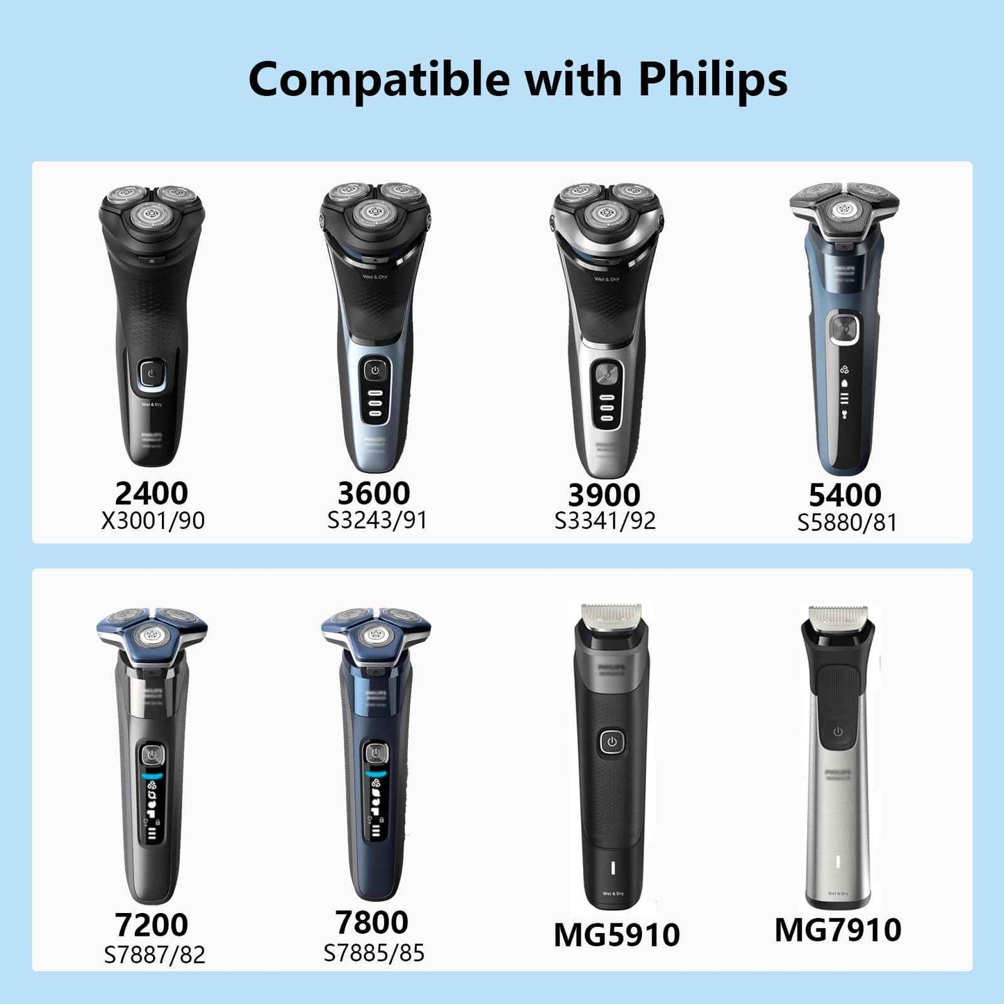 5V Shaver Charger for Philips Norelco 2400 3600 3900 5400 7800 MG5910 MG7910 MG9510 MG9520 3000 5000 7000 Series Trimmer Replacement Power Cord USB Charging Cable for Phillips