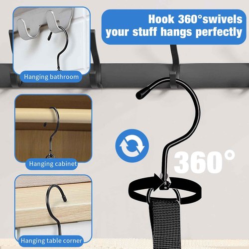 Bbtops Toiletry Bag for Women, Large Hanging Travel Toiletry Bag with Hanging Hook,Water-resistant Makeup Bag Cosmetic Organizer for Full Sized Toiletries, Accessories(Black)