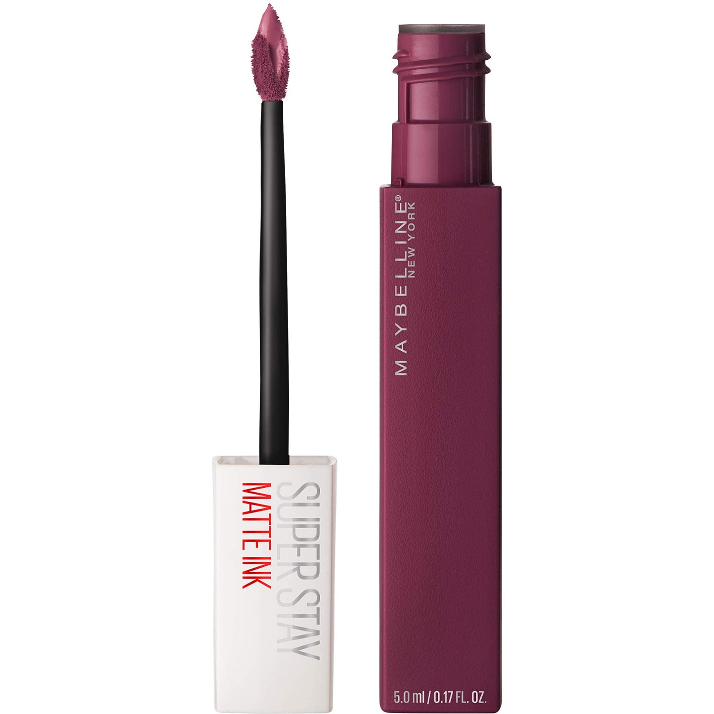 Maybelline Super Stay Matte Ink Liquid Lipstick Makeup, Long Lasting High Impact Color, Up to 16H Wear, Believer, Deep Plum, 1 Count