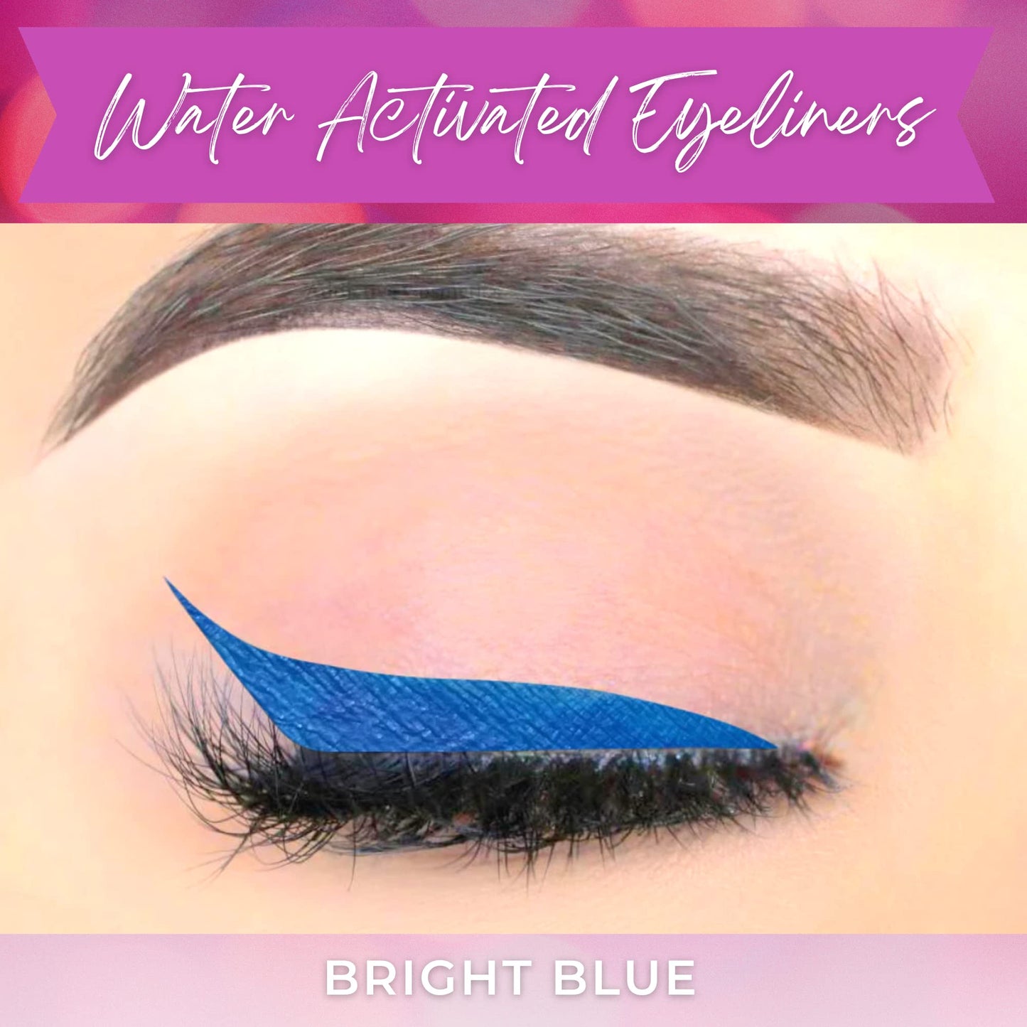 Wet Liners Parent- Cake Eyeliner with Applicator Brush - Water Activated Dry Pressed Eyeliner - Long-Lasting, Vibrant Color, Smudge Resistant - Vegan Cruelty Free Paraben Free (Bright Blue)