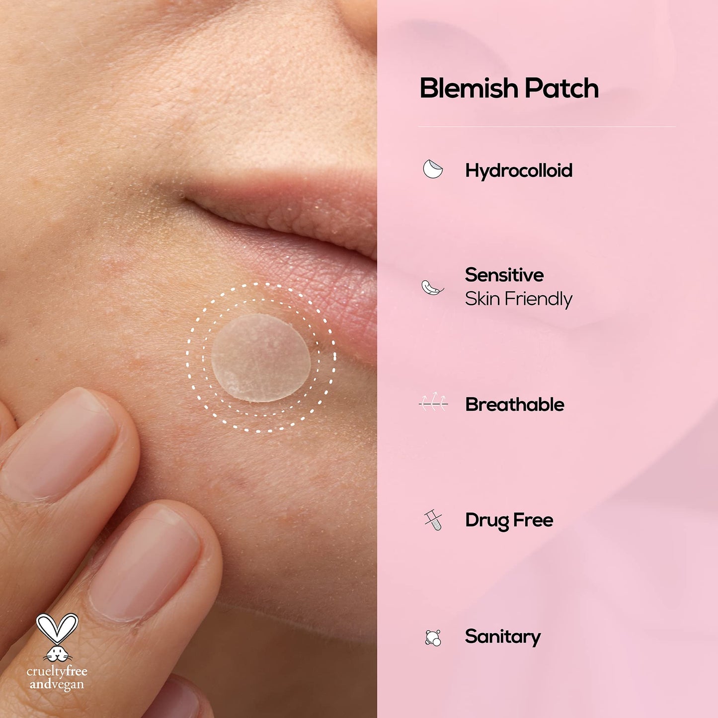 HANHOO On the Go Blemish Patch | Hydrocolloid Patches | Blemish Spot Treatment | Acne Stickers for Blemishes on the Face and Body | Pimple Patch Dispenser | Cruelty-free and Vegan | 108 Patch Count