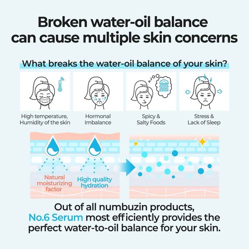 numbuzin No.6 Serum | Deep Sleep Mask Serum | Iceland Glacier Water for Instant and Long-lasting Hydration with Hyaluronic Acid & Niacinamide | Korean Skincare for Dry Skin | 1.69 fl. oz.