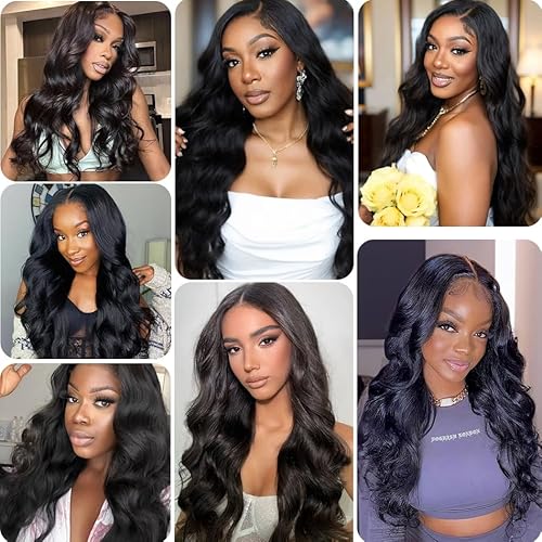 18 Inch 4x4 HD Lace Closure Brazilian Virgin Human Hair Natural Wave Transparent Lace Closure Pre Plucked with Baby Hair Free Part Natural Wave Lace Closure, Black