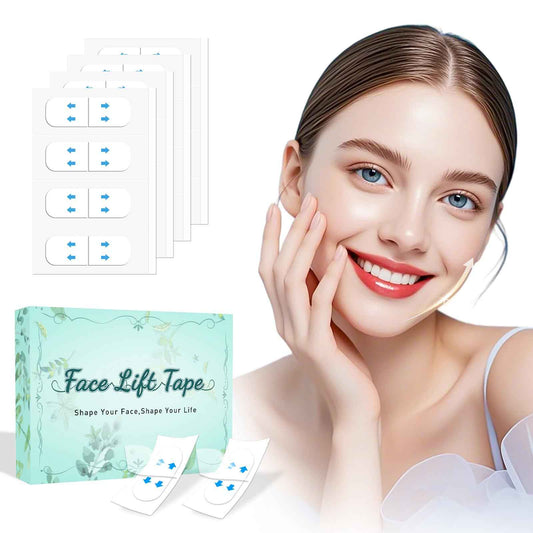 Face Lift Tape Invisible, Facelift Tape for Face, Neck Strips Lift Turkey Neck, Skin Lifting Tapes V Edge Patches for Wrinkle, Jowl, Eye, Double Chin, Loose Sagging Skin (1 Count (Pack of 280))