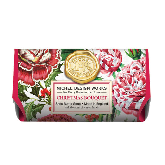 Michel Design Works Large Bath Soap Bar, Christmas Bouquet