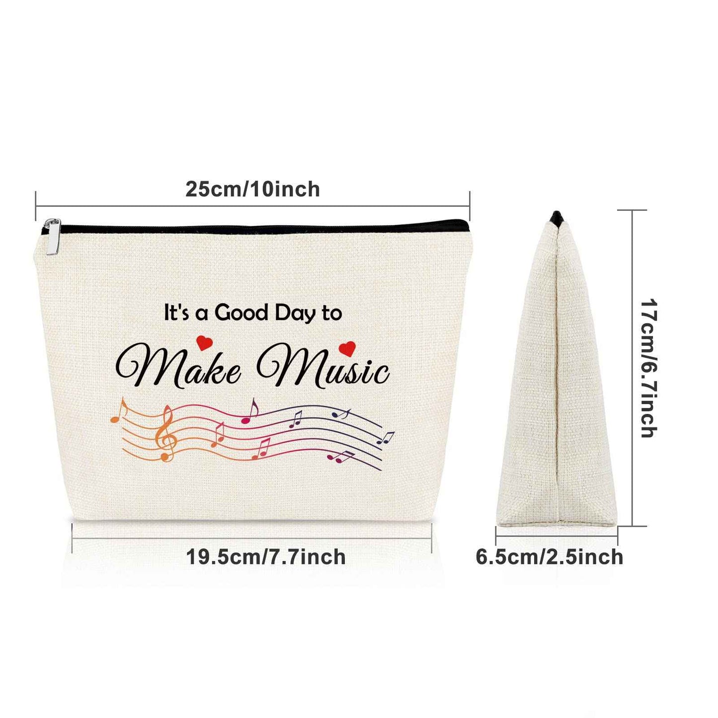 Sazuwu Music Lover Makeup Bag Cosmetic Organizers Music Teacher Appreciation Festival Gift Themed Gifts for Students Graduation Birthday Christmas