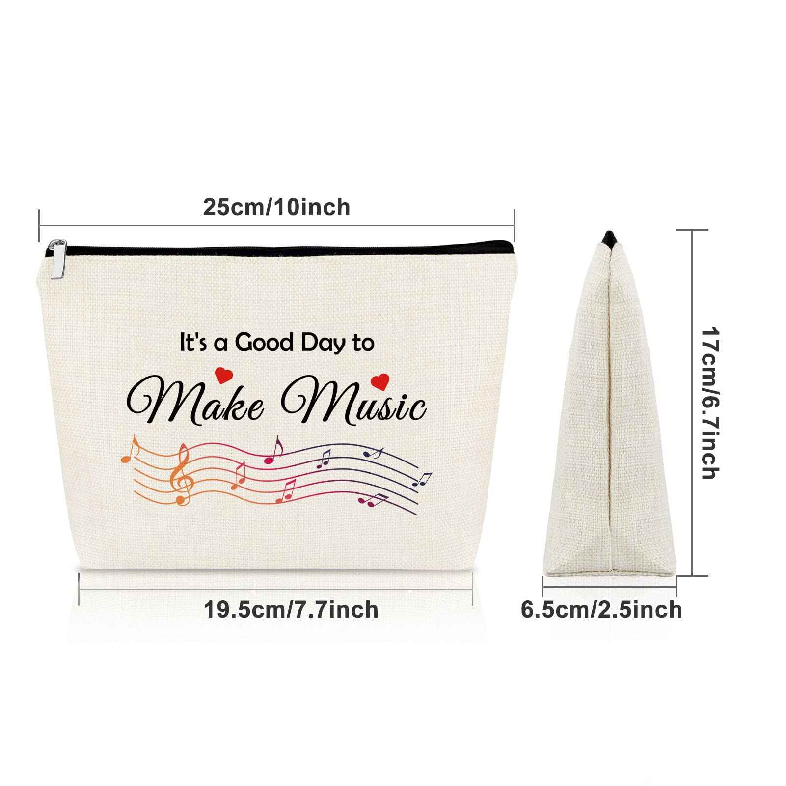 Sazuwu Music Lover Makeup Bag Cosmetic Organizers Music Teacher Appreciation Festival Gift Themed Gifts for Students Graduation Birthday Christmas