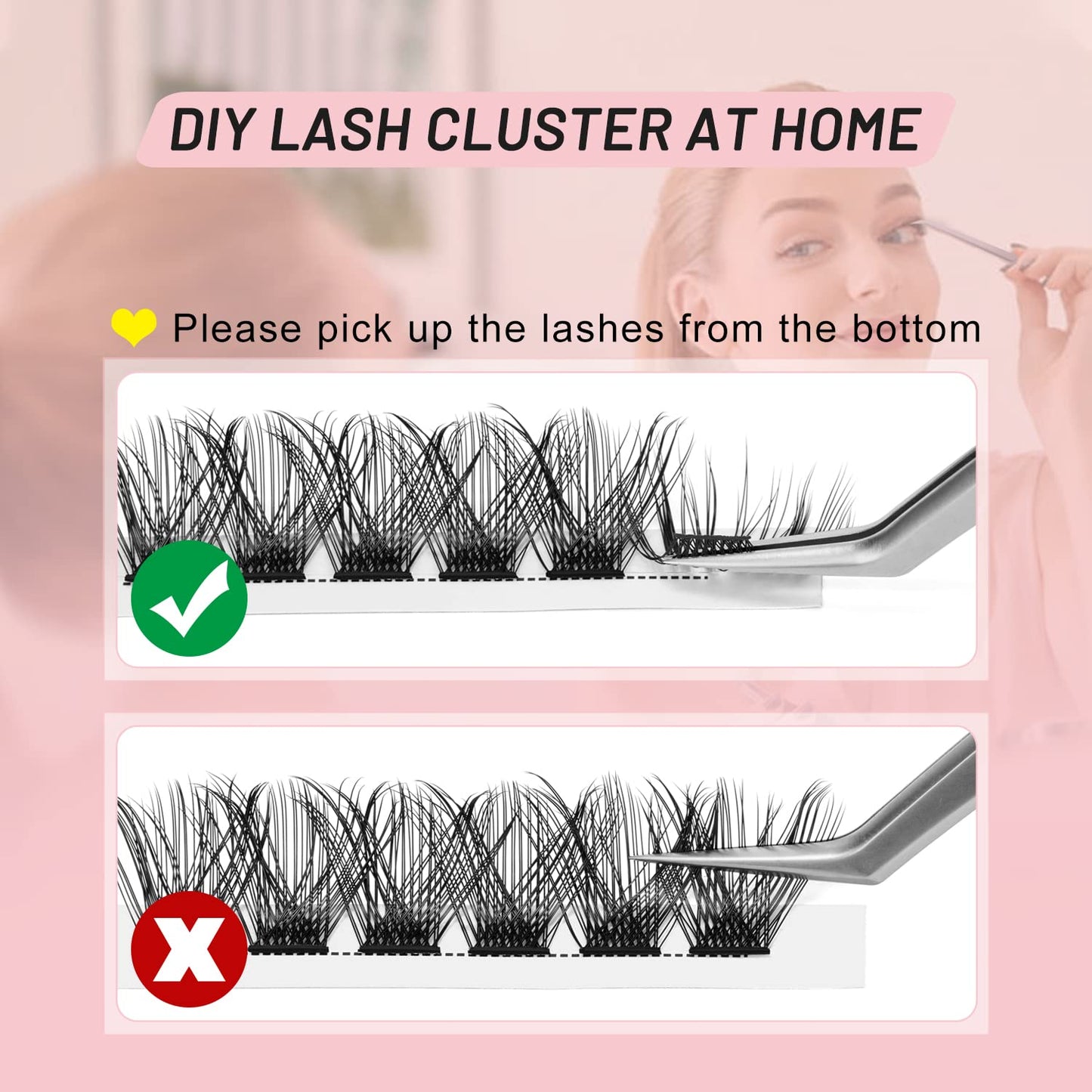 Lash Clusters DIY Eyelash Extensions 78pcs Crislashes Cluster Lashes D Curl 16mm Lash Clusters Wispy Eyelash Clusters Manga Lash Clusters DIY Cluster Eyelash Extensions for Home Use(H-D Curl-16mm)