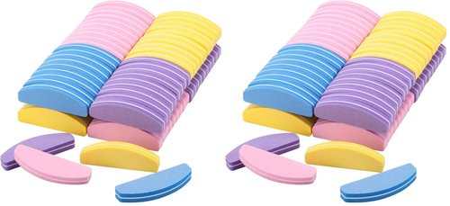 80 Count Mini Nail Buffers Kit, 100/180 Grit Buffing Blocks Small Nail Files for Acrylic and Natural Nails (Pack of 2)