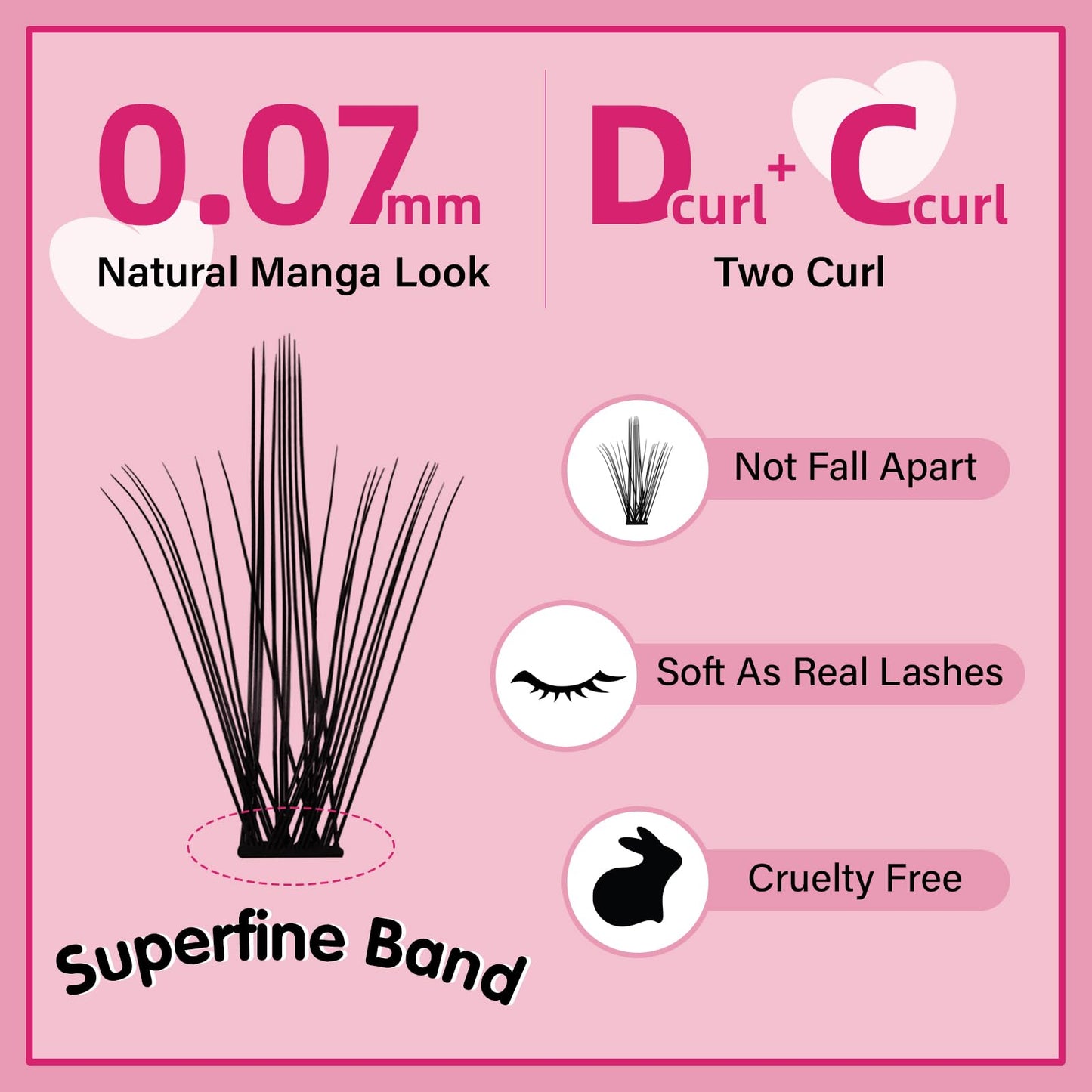 280 Pcs Individual Lashes 30D+40D Mixed Lash Clusters Devil Style Lashes That Look Like Eyelash Extensions Wispy Lashes DIY Individual Lashes At Home (30D+40D-C-8-16mix,Manga)