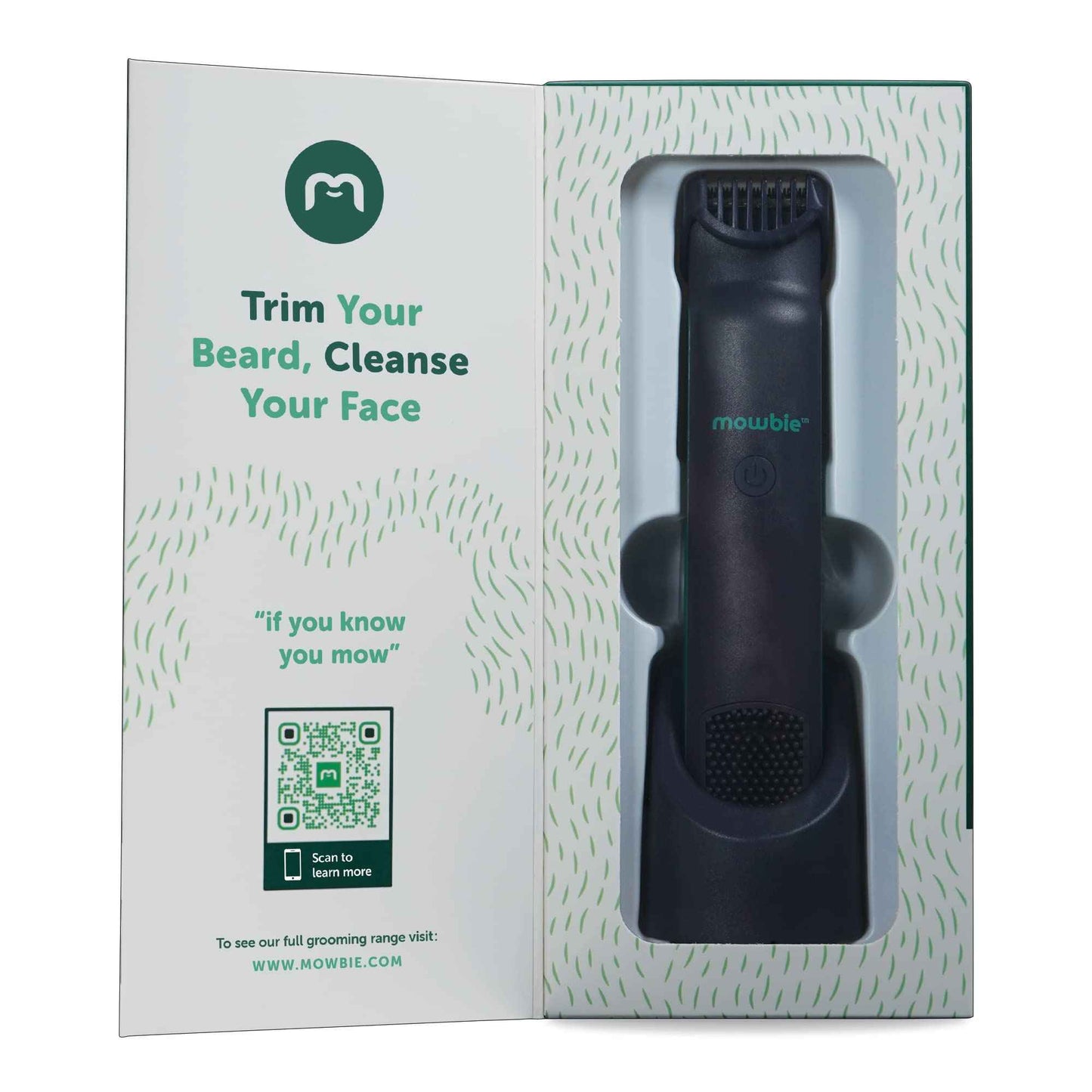 Mowbie Men's Beard Trimmer, Male Hair Clipper, Waterproof, Black (5004)