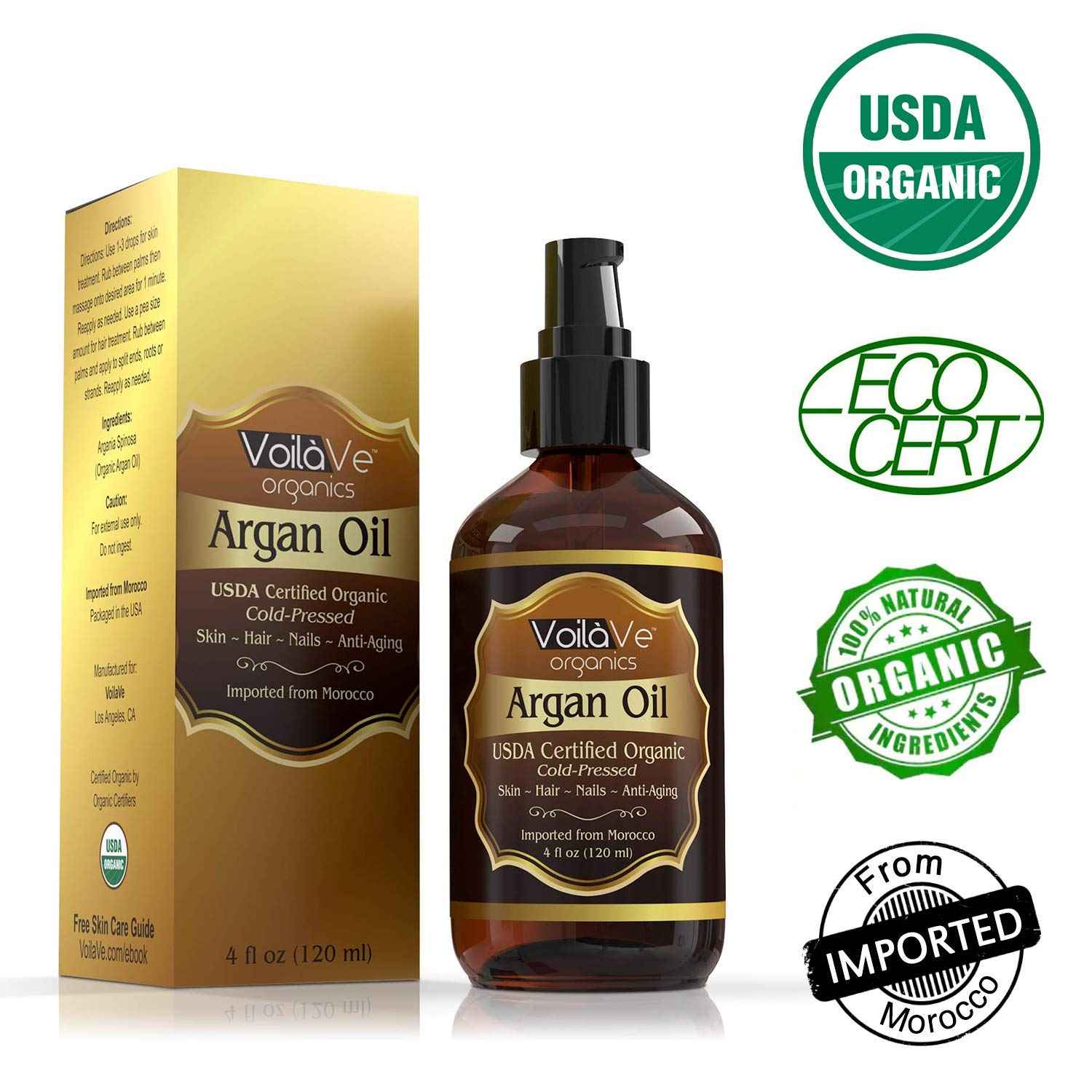 VoilaVe Argan Oil and Hyaluronic Acid Combo