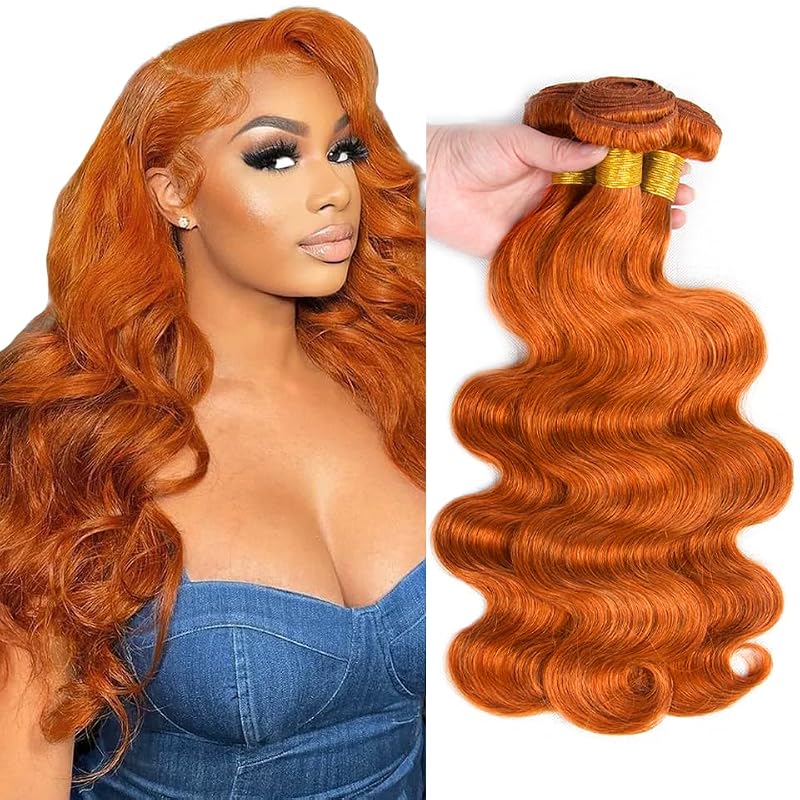 #350 Ginger Body Wave Human Hair Bundles 30-34 inch
