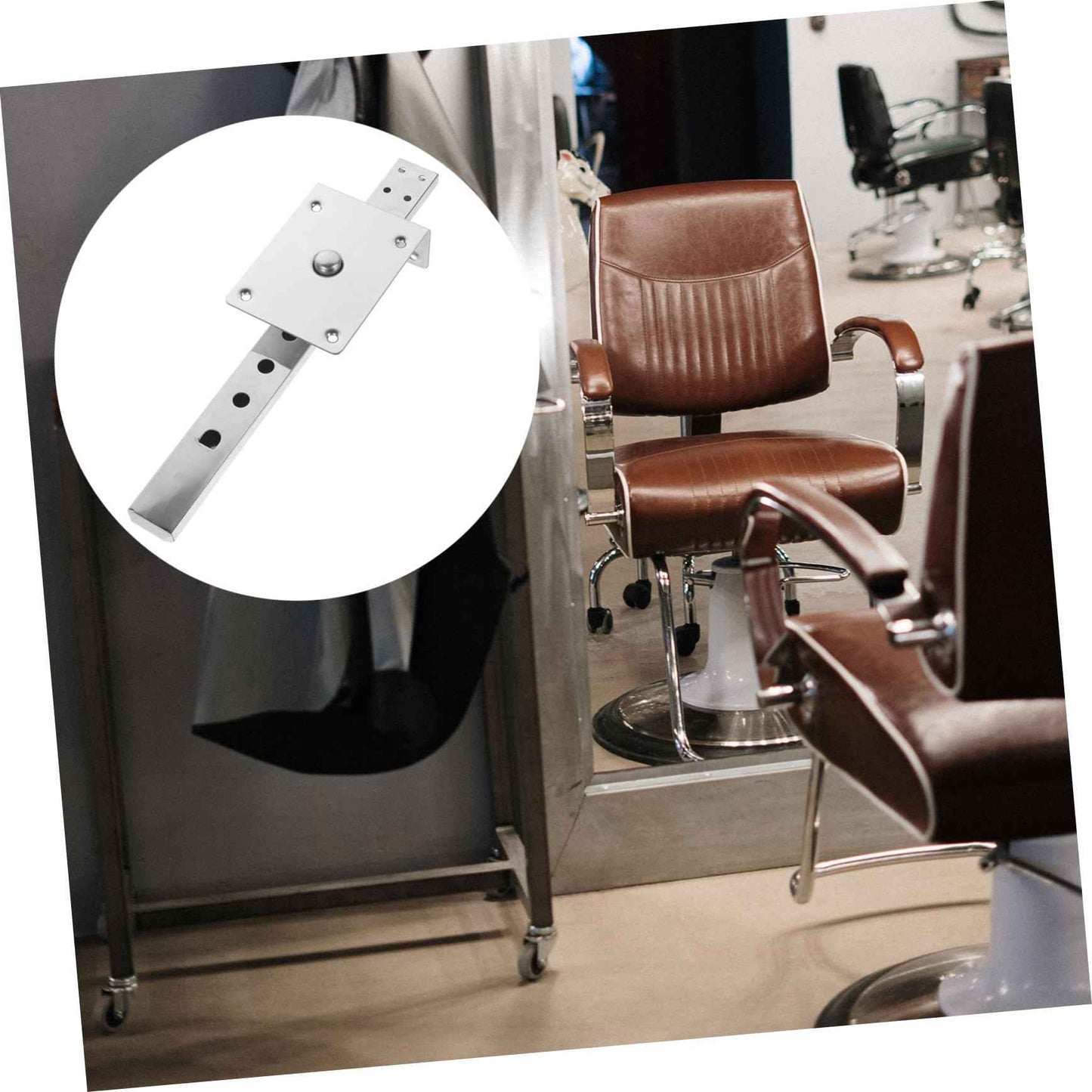 Beatifufu Salon Chair Headrest Bracket Replacement Durable Barber Chair Headrest Support Compatible with Salon Chair Accessories Easy Installation Barber Chair Parts