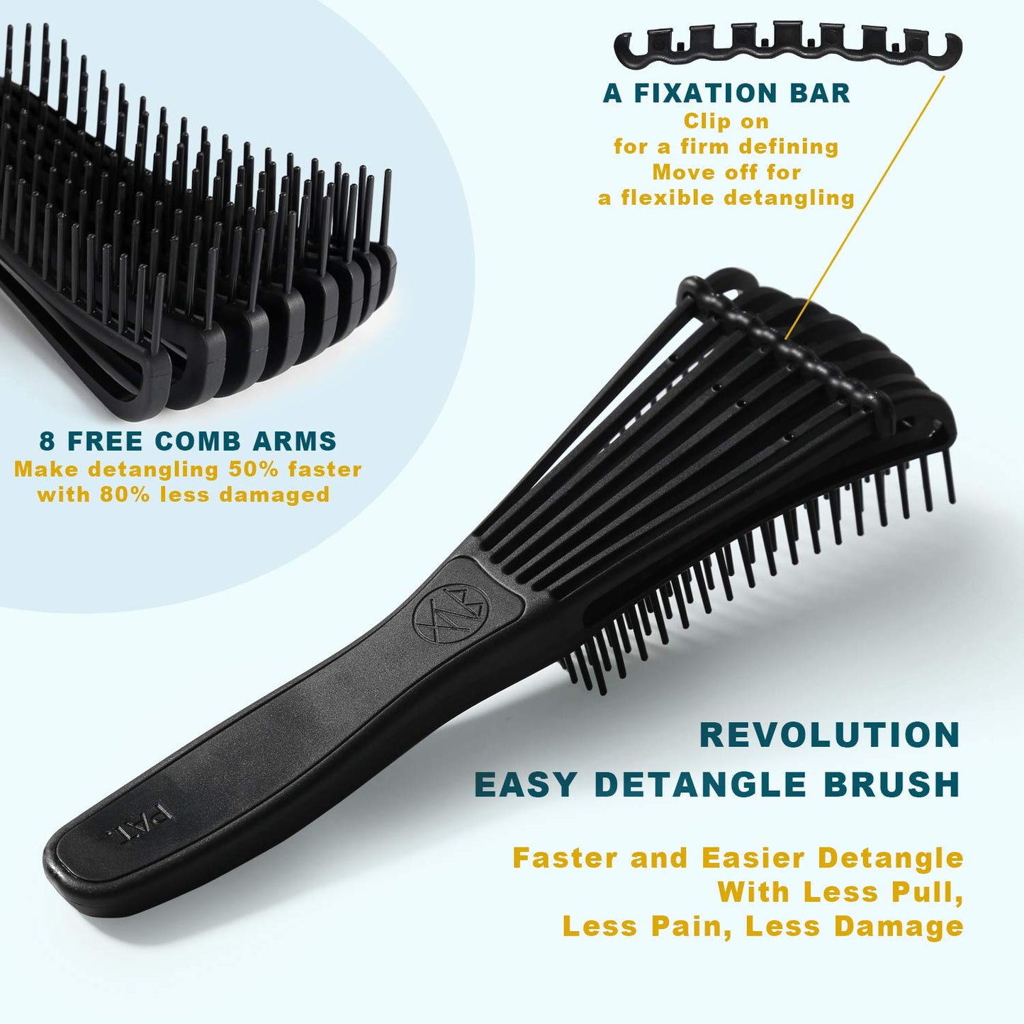 O BRUSHZOO Detangler Hair Brush for Curly Hair, Detangling Brush for Wet Dry Thick Wavy Hair, Curly Hair Brushes for Women Men Kids Styling Defining