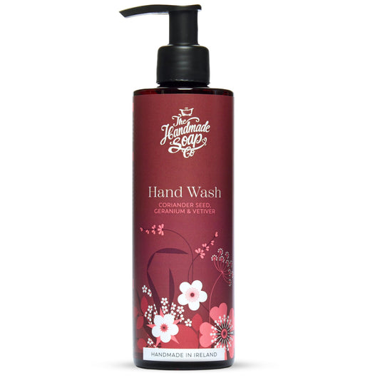 The Handmade Soap Company Hand Wash, Coriander Seed, Geranium, & Vetiver Liquid Hand Soap, Natural Liquid Soap, Moisturizing Hand Soap, Cruelty Free & Vegan Hand Soap, 10 fl oz